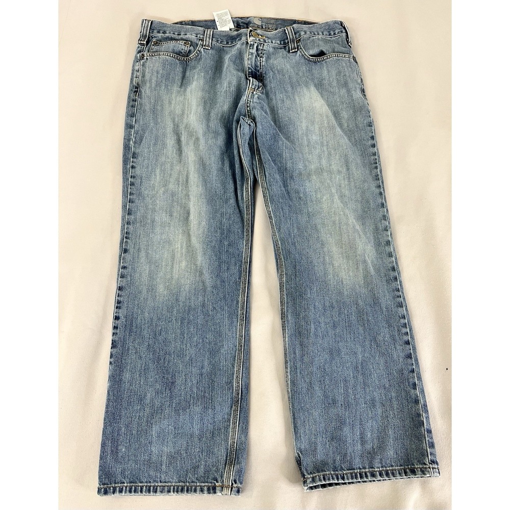 Carhartt Mens Relaxed Fit Straight Leg Blue Jeans‎ 40X30 Denim.